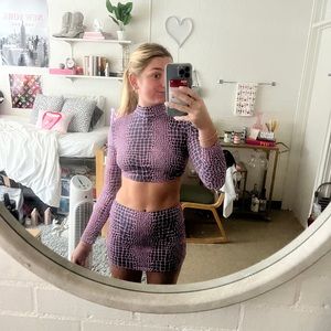 purple snake skin set from edikted